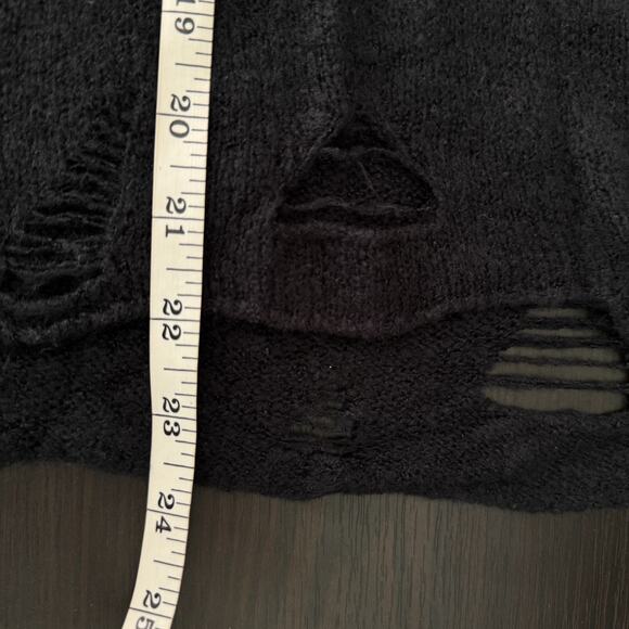 Wildfox Lennon Sweater Womens Small Rockstar Ribcage Skeleton Distressed NEW - Picture 8 of 9